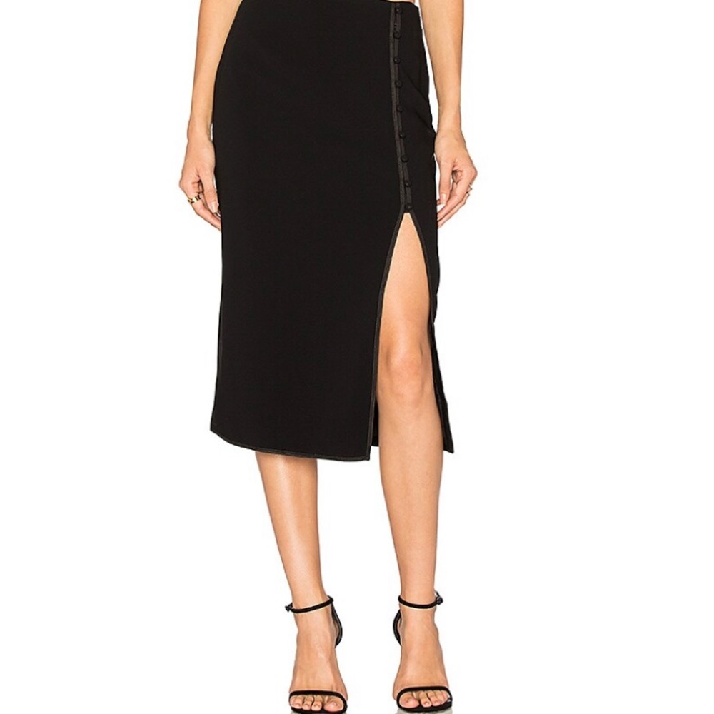 Cinq a Sept Open Side Slit Midi Skirt size 2 NWT
